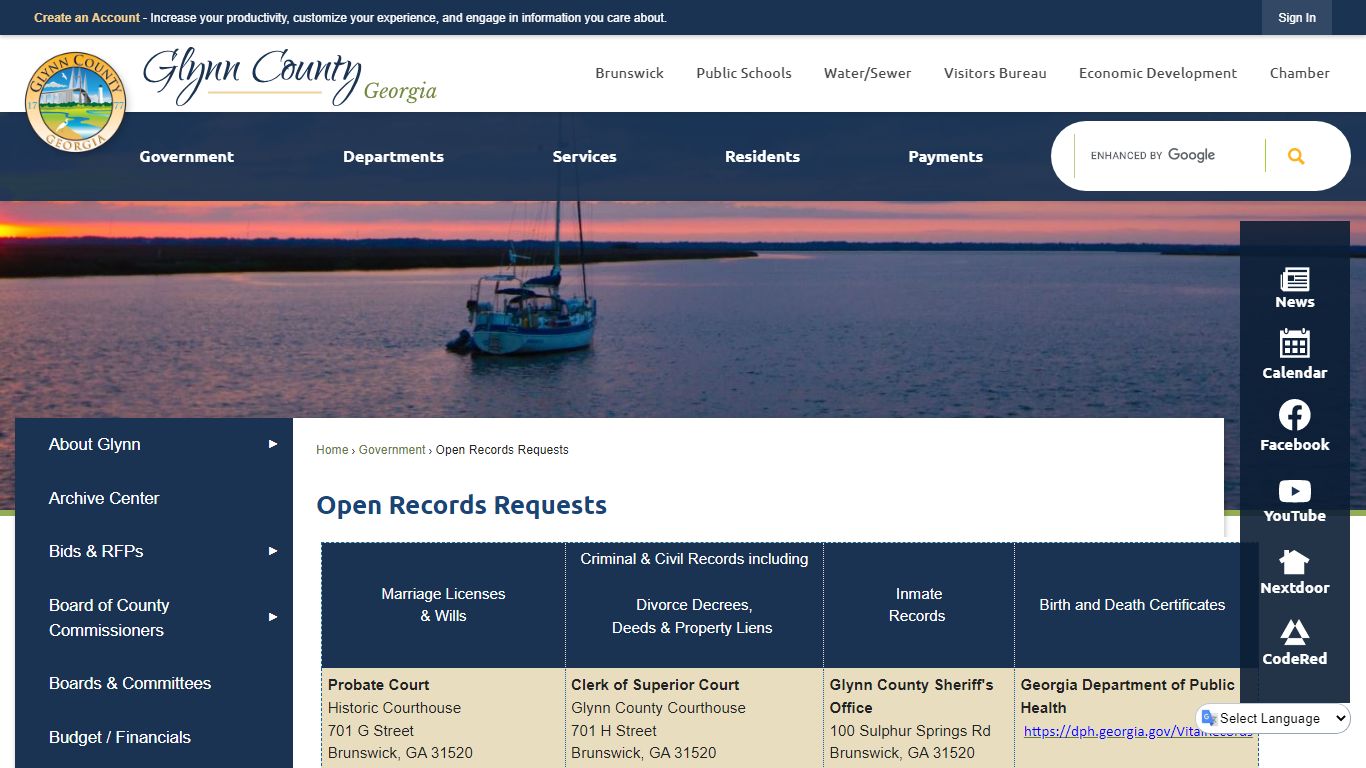 Open Records Requests | Glynn County, GA - Official Website